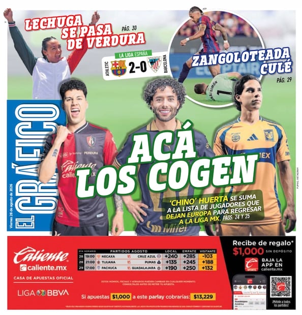 Portada El Gráfico | Viernes 28 de Agosto de 2026