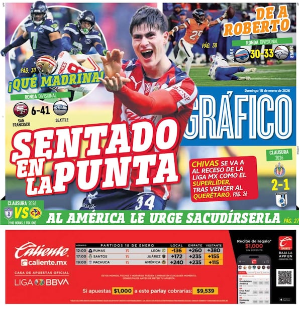 Portada El Gráfico | Domingo 18 de enero de 2026