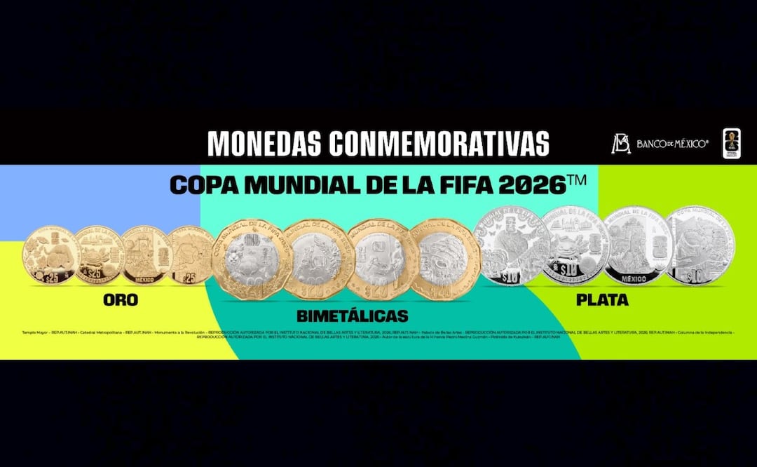 ¿Dónde y a partir de cuándo conseguir las monedas del Banco de México conmemorativas del Mundial 2026?
