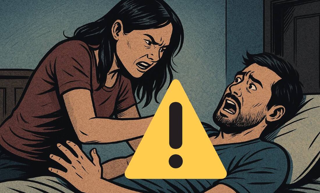 Mujer apuñala a su novio (Creada con IA)