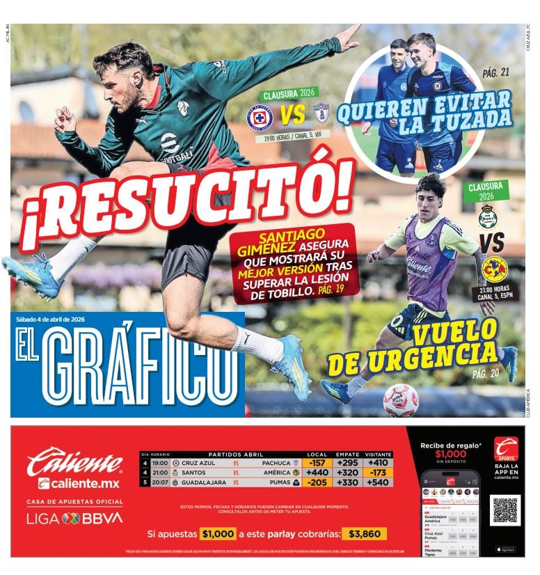 Imagen: Staff El Gráfico (Portada El Gráfico | Sábado 4 de abril de 2026)