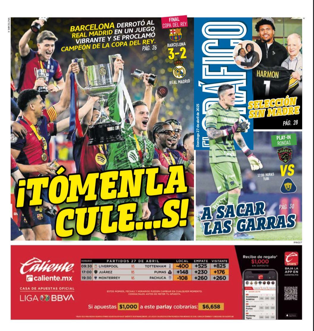 Portada El Gráfico |Domingo 27 de abril 2025