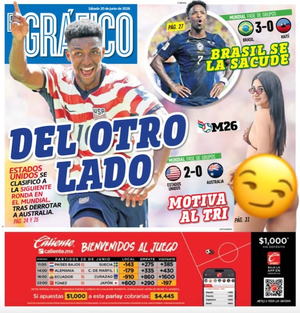 Portada El Gráfico | Sábado 20 de Junio de 2026