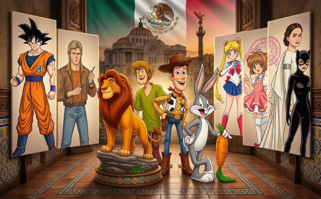 Personajes con voces mexicanas (Foto hecha con IA)