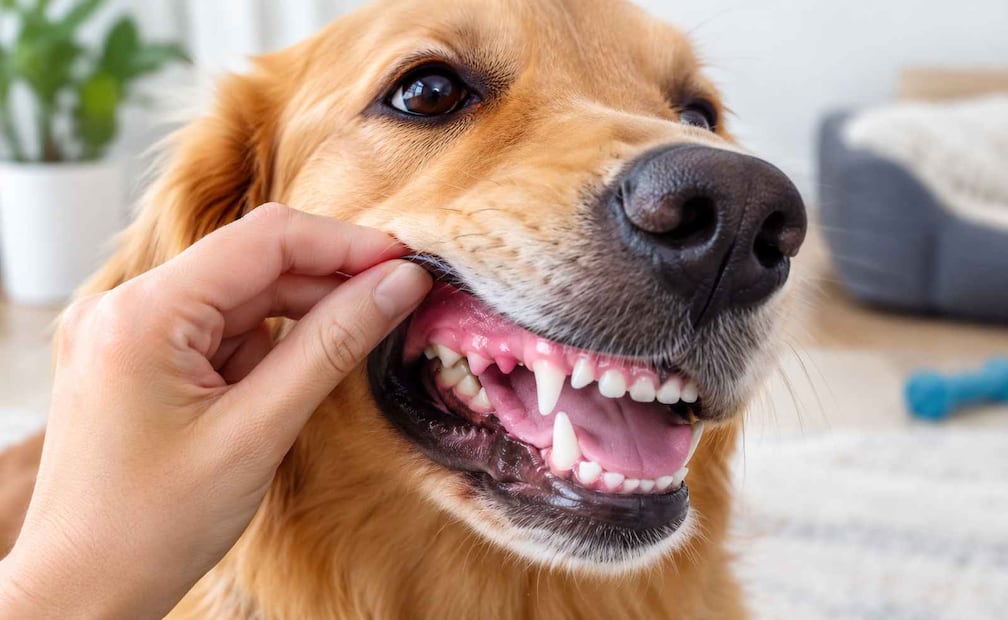 Significado del color de las encías de los perros. Foto: (IA)