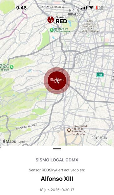 Sismo en CDMX (Foto: Sky Alert)