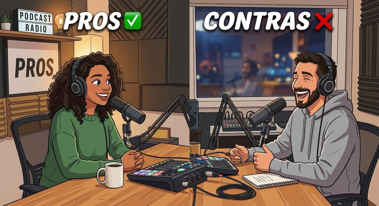 Todos quieren un podcast (Foto creada con IA)