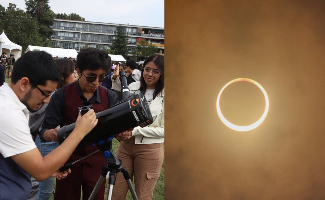Eclipse anular de sol se vivió con jubilo en Ciudad Universitaria