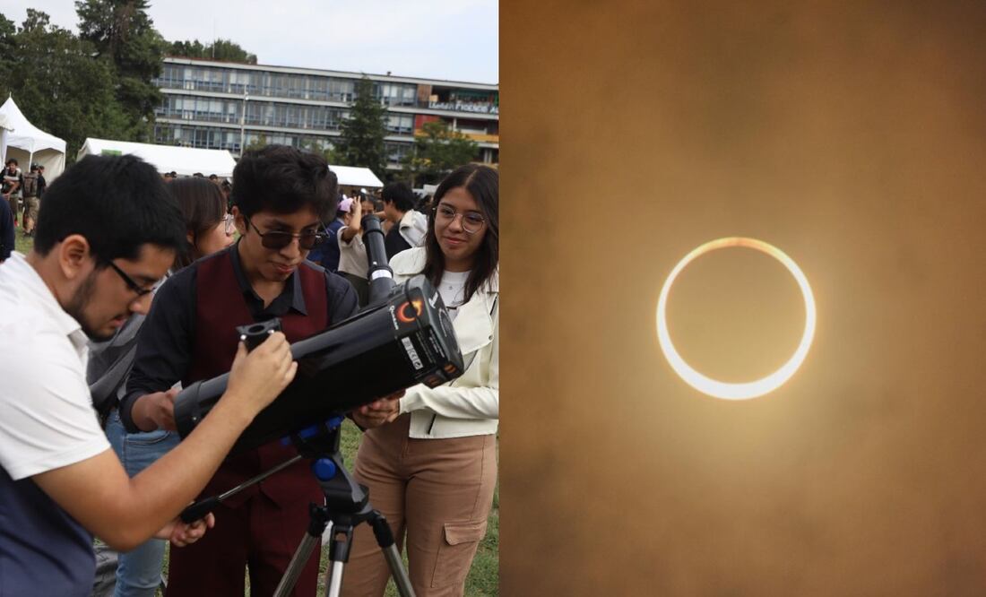 Eclipse anular de sol se vivió con jubilo en Ciudad Universitaria
