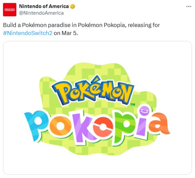 Pokémon Pokopia, estreno (Foto: X)