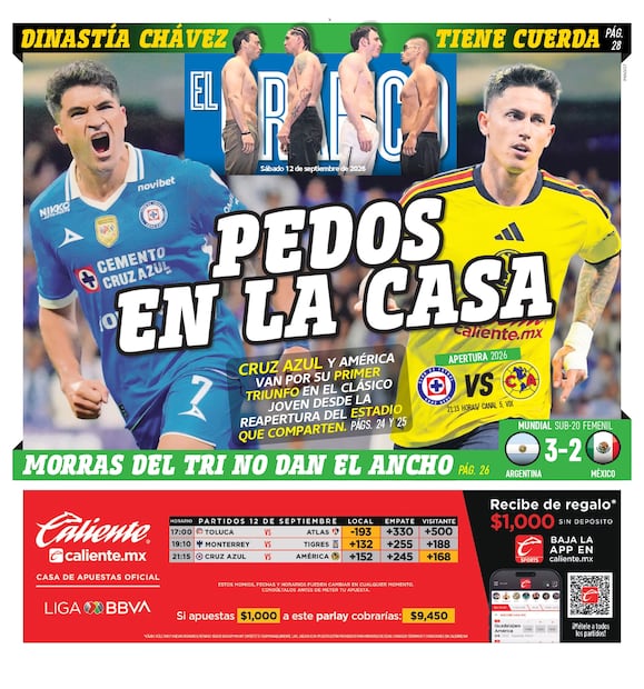 Portada El Gráfico | Sábado 12 de septiembre de 2026