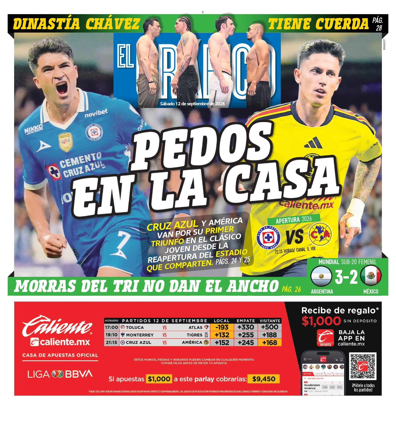 Portada El Gráfico | Sábado 12 de septiembre de 2026