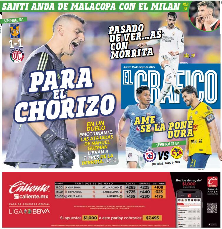 Portada El Gráfico | Jueves 15 de mayo 2025