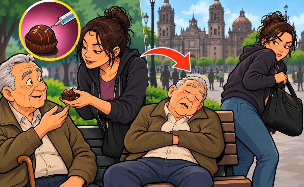 Cuidado con doña que regala chocolates con droga para bolsear, en el Centro Histórico CDMX