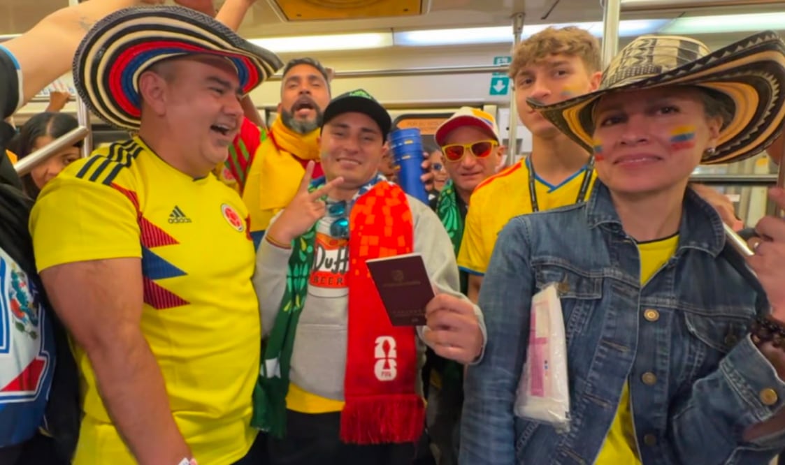 Perdió sus documentos tras Colombia vs Uzbekistán y así los recuperó en el Metro CDMX (Foto: Captura de video)