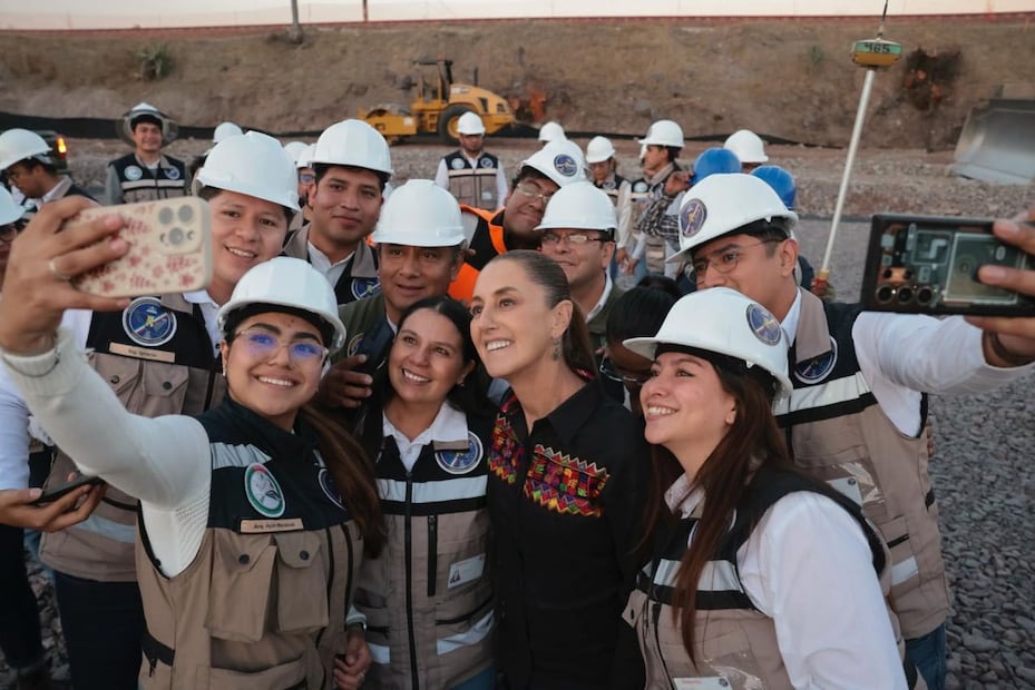 Foto: Cuartoscuro (Claudia Sheinbaum, presidenta de México, encabezó el recorrido de Supervisión de obras del tren Ciudad de México-Querétaro.)