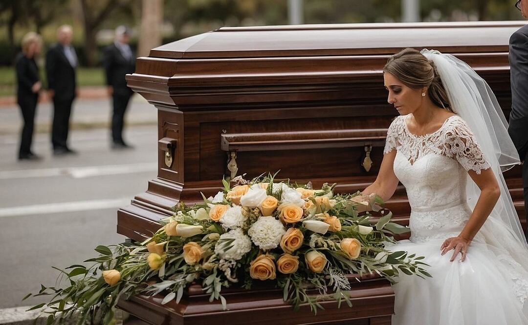 “El Bola” muere antes de su boda y su prometida va al funeral con vestido de novia