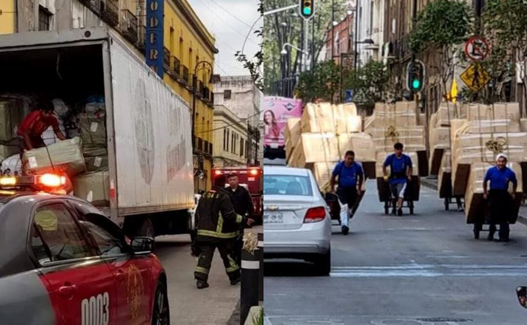 Caja tras caja, orientales construyen nueva muralla china en el Centro Histórico CDMX