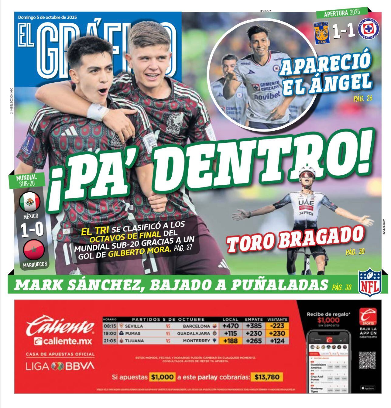 Portada EL GRÁFICO | Domingo 5 de Octubre de 2025