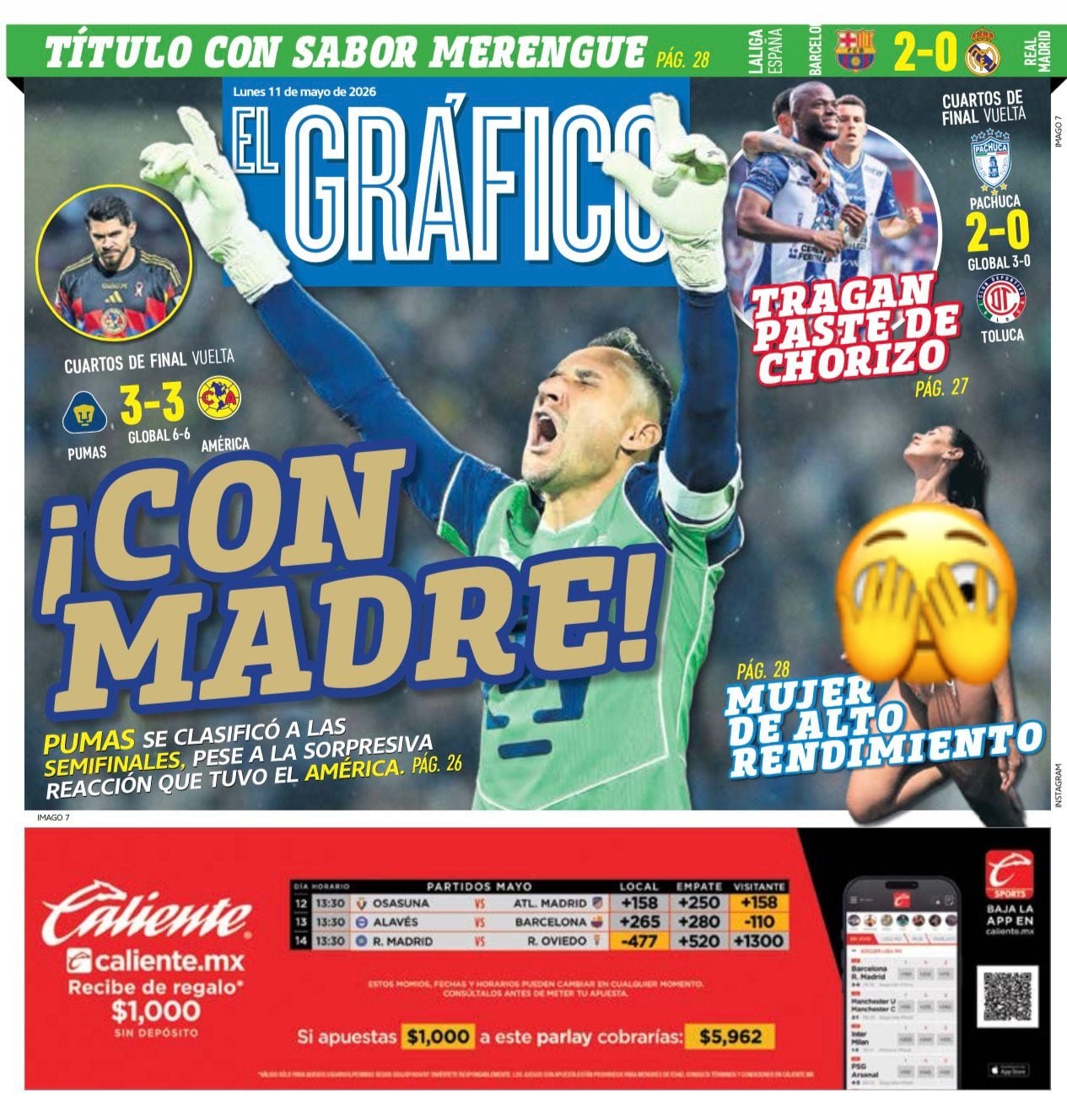 Portada El Gráfico | Lunes 11 de Mayo de 2026
