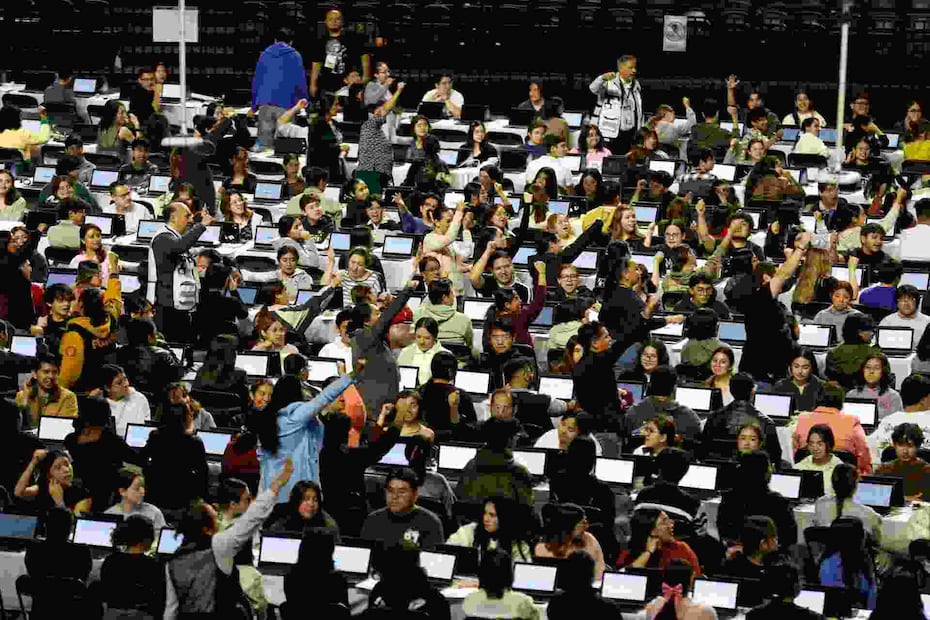 Examen de control de la UNAM en la CDMX. Foto: (Diego Simón. El Gráfico)