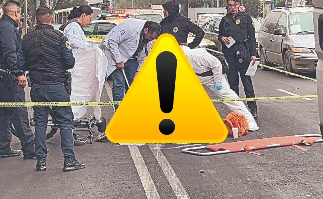 Grúa “arrastra” a ciclista directo al Mictlán, en Iztacalco