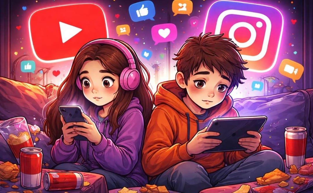 Demandan a YouTube y Meta y podrían pagar millones por adicción en menores. Foto: (IA)