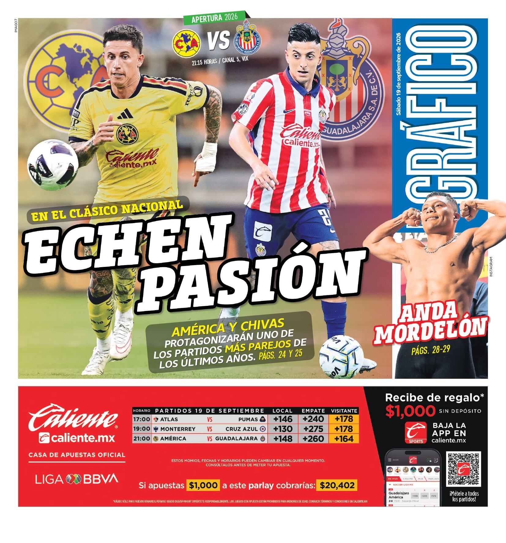 Portada El Gráfico | Sábado 19 de septiembre de 2026