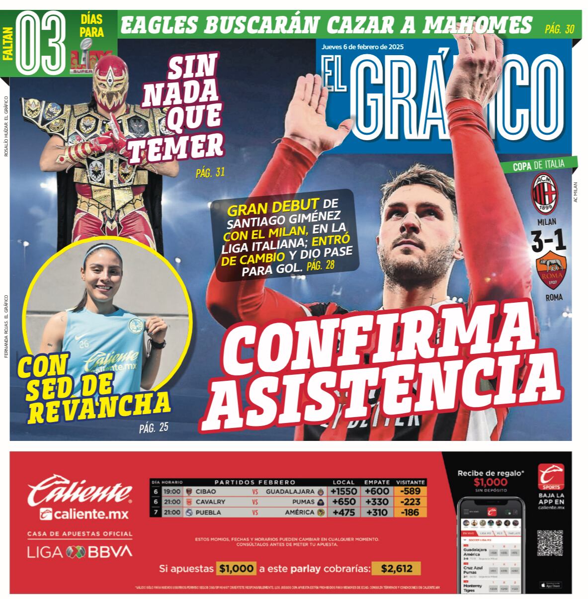 Portada El Gráfico | Jueves 6 de febrero 2025