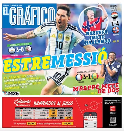 Portada El Gráfico | Miércoles 17 de Junio de 2026