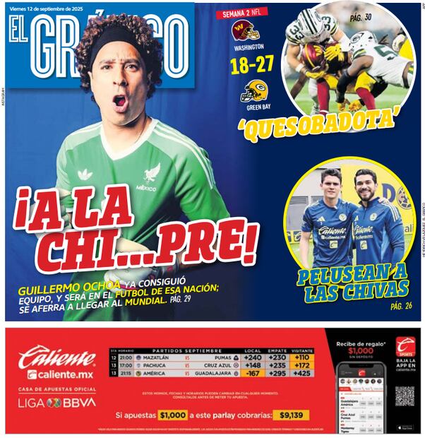 Portada El Gráfico | Viernes 12 de septiembre 2025