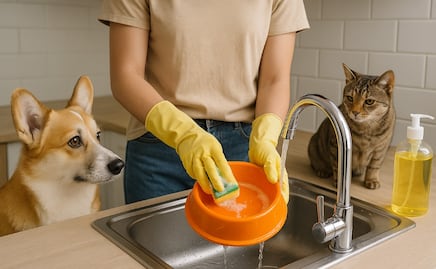 ¿Cómo lavar el plato de tu perro o gato para evitar enfermedades? 
