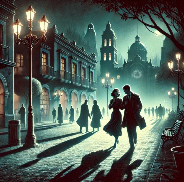 Maldición en el Centro de Coyoacán (Foto: Creada con IA)