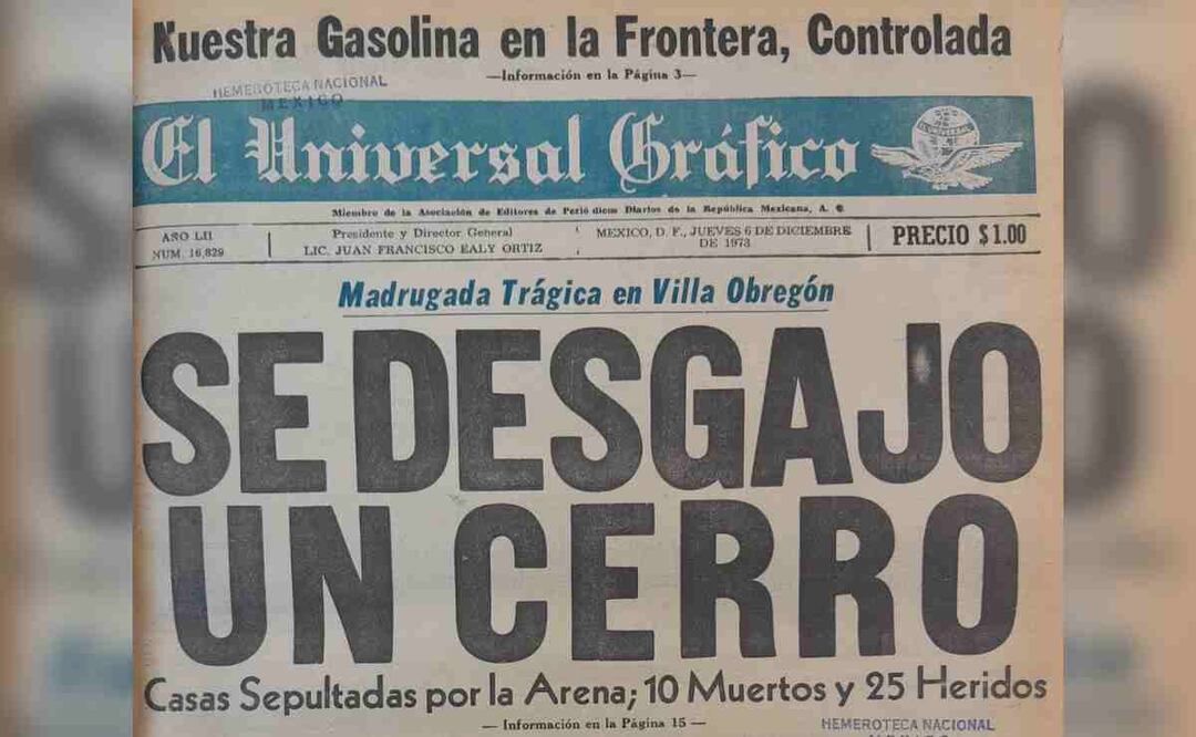 Avalancha mortal, así lo vivieron hace 50 años vecinos de la Álvaro Obregón