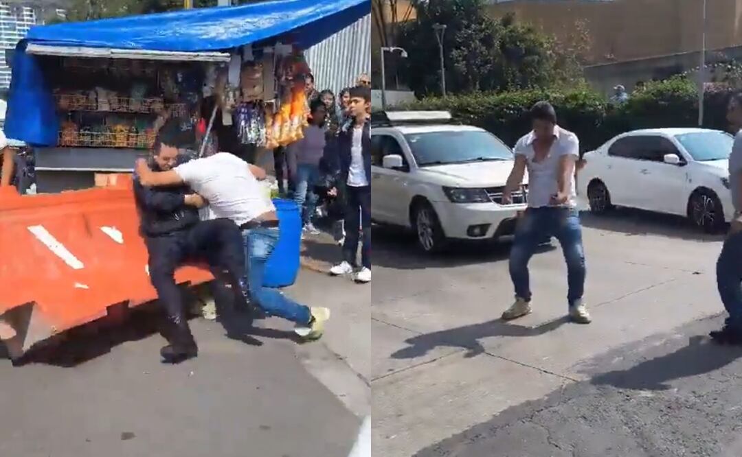 VIDEO: Policía se rifa tiro con comerciante y termina siendo la burla, en la Benito Juárez