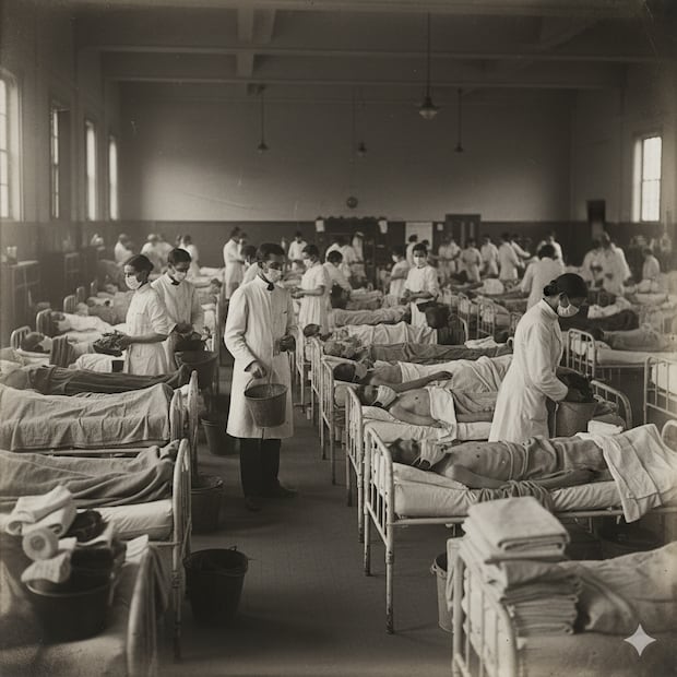 Imagen ilustrativa: IA (Gripe Española)