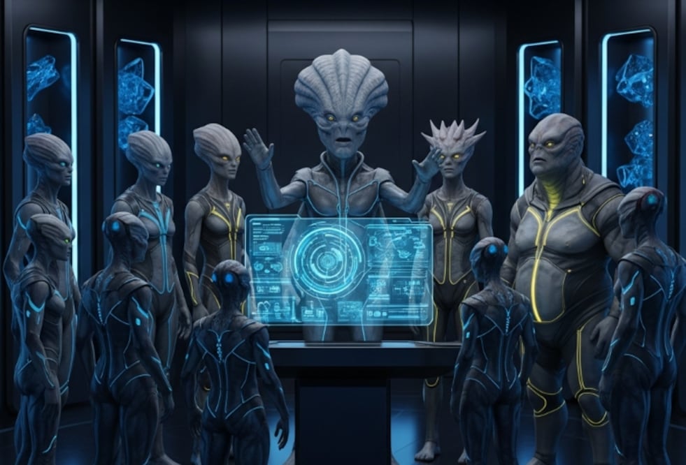 Extraterrestres (Foto: Creada con IA)