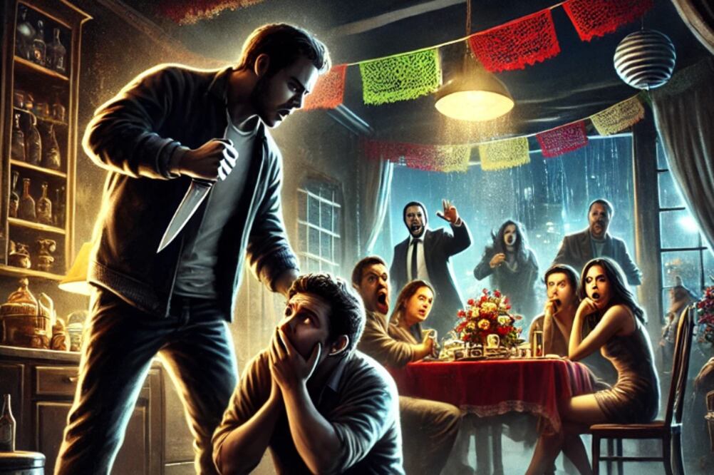 Fiesta acaba en homicidio (Foto: Creada con IA)