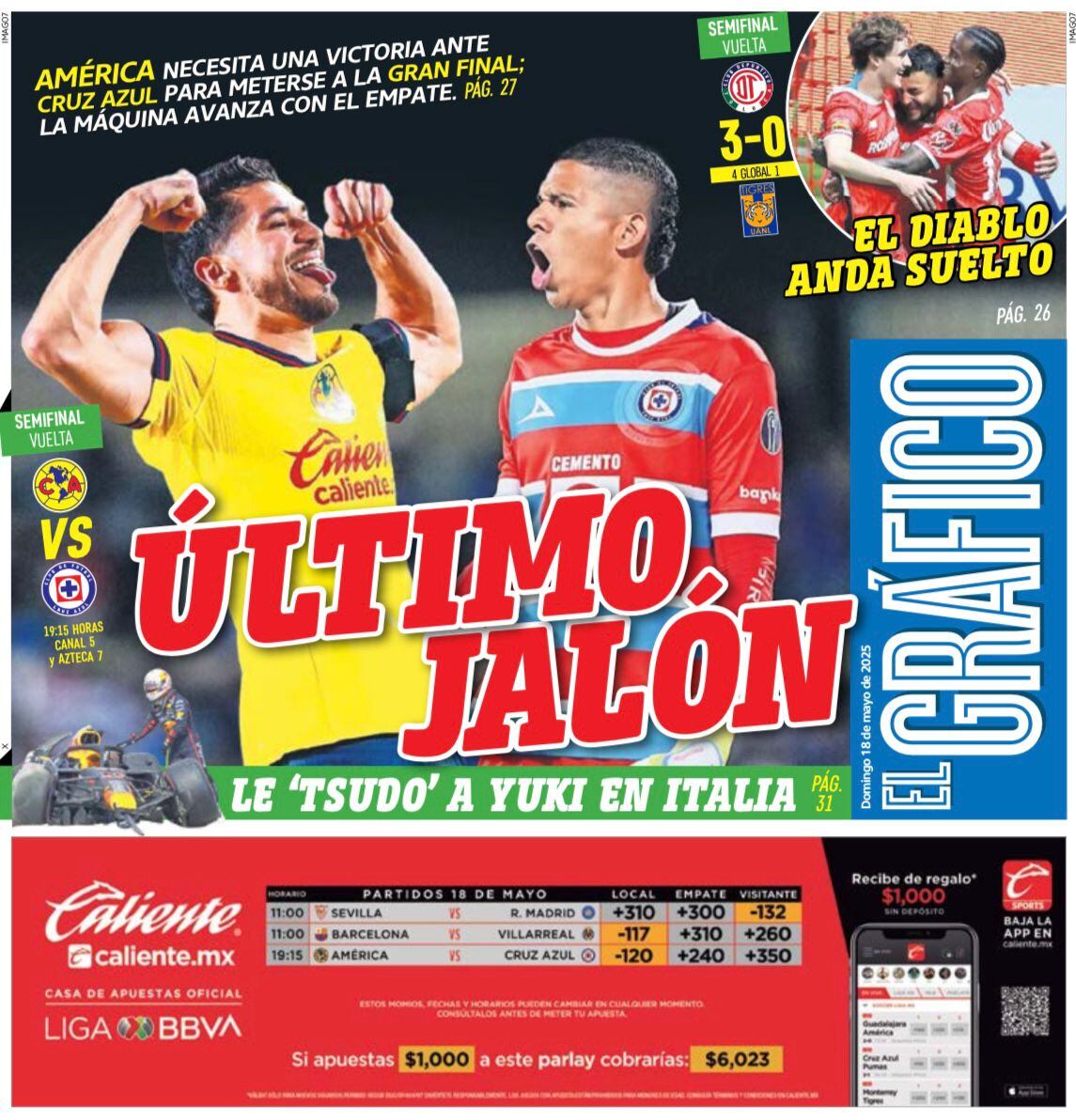 Portada El Gráfico Domingo 18 de Mayo