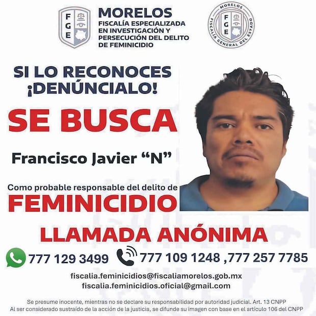 Caso Claudia Tacoronte: Fiscalía de Morelos obtiene orden de aprehensión contra presunto feminicida. Foto: (Especial)
