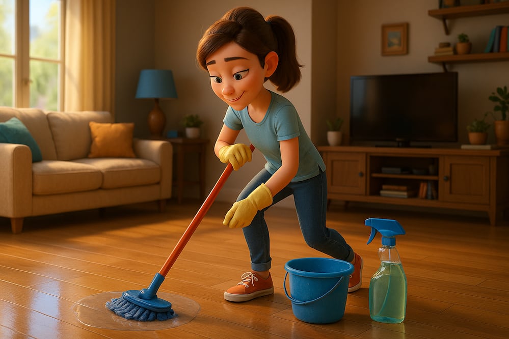 Haz tu propio limpiador de pisos casero (Foto: Creada con IA)