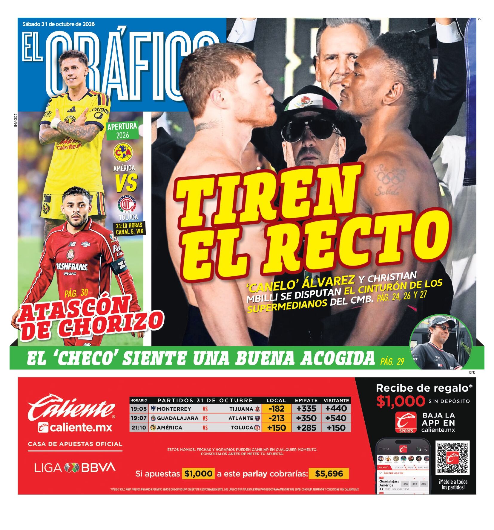 Portada El Gráfico | Sábado 31 de Octubre de 2026