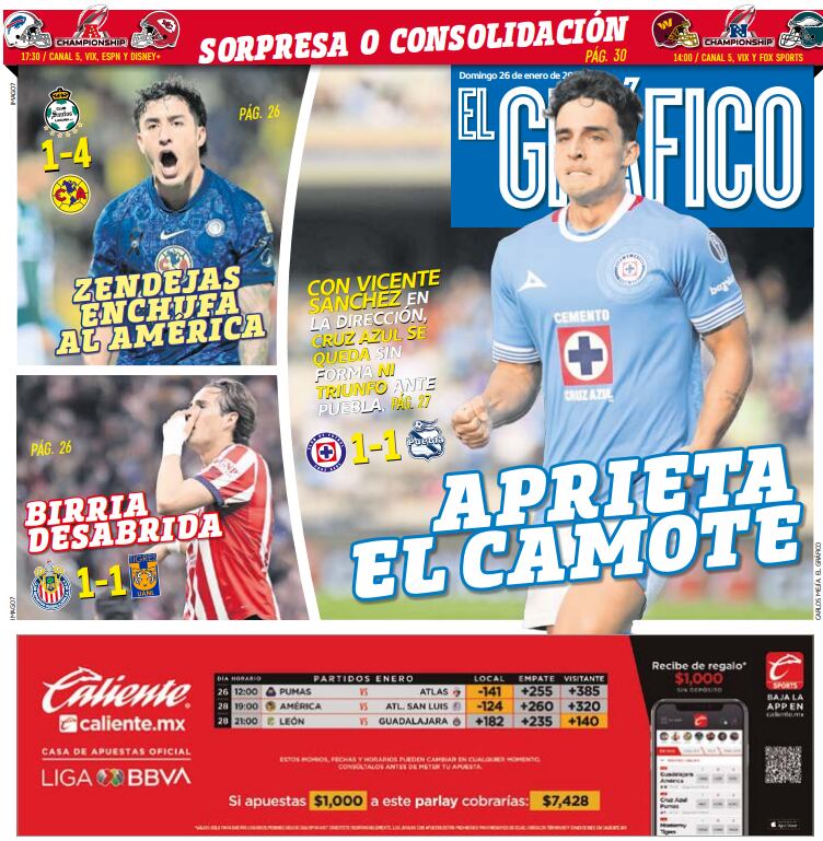 Portada Domingo 26 de Enero 2025