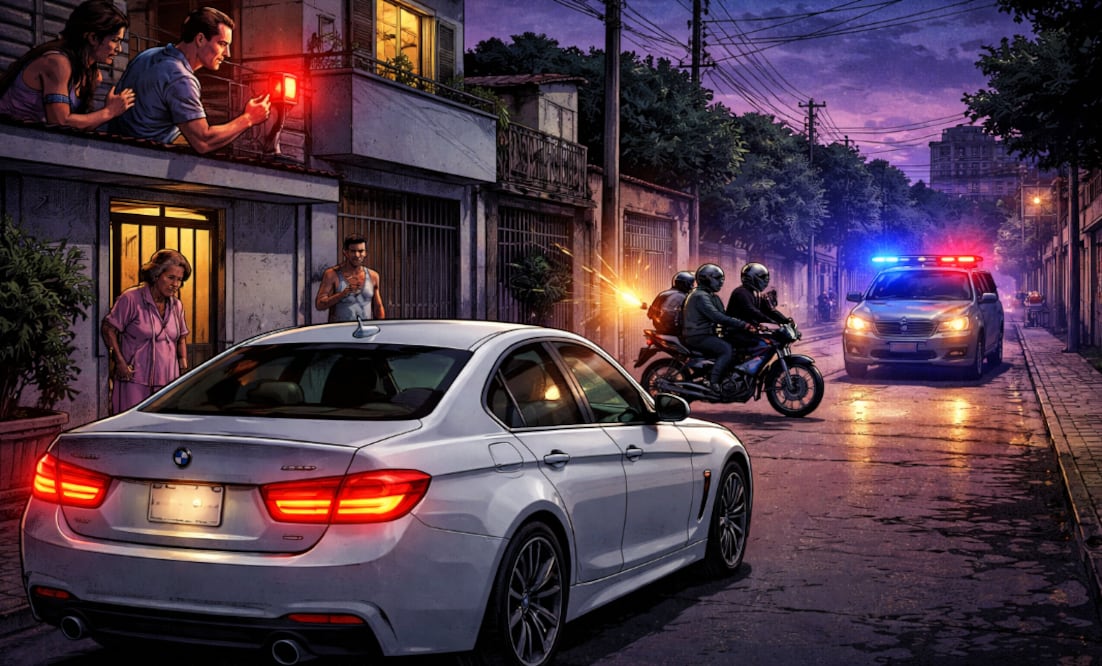 Ataque fulminante en Nezahualcóyotl: Hallan muerto a hombre en BMW y detienen a sospechoso (Foto: Creada con IA)