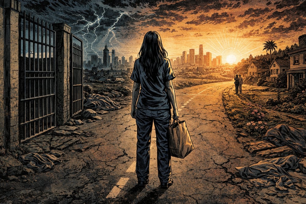 Salió de prisión tras 8 años y lo que encontró afuera la dejó en shock (Foto: Creada con IA)