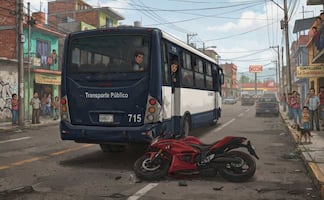 Motociclista le llega por atrás a camión de pasajeros y muere en el Edomex