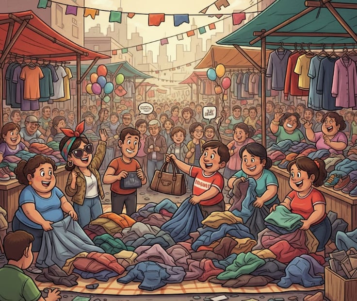 Ropa de paca (Foto: Creada con IA)