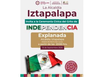 Cancelan celebración del 15 de septiembre en Iztapalapa por pipazo ¿La alcaldesa dará el grito?