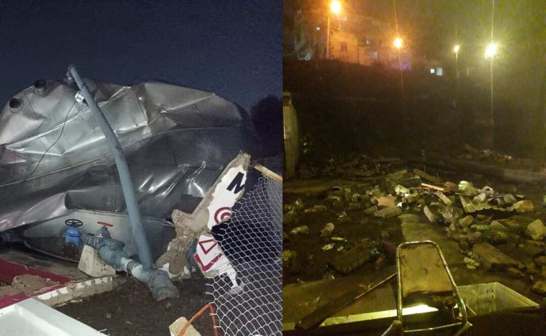 Revienta tanque de agua en Edomex y deja 8 heridos y casas dañadas