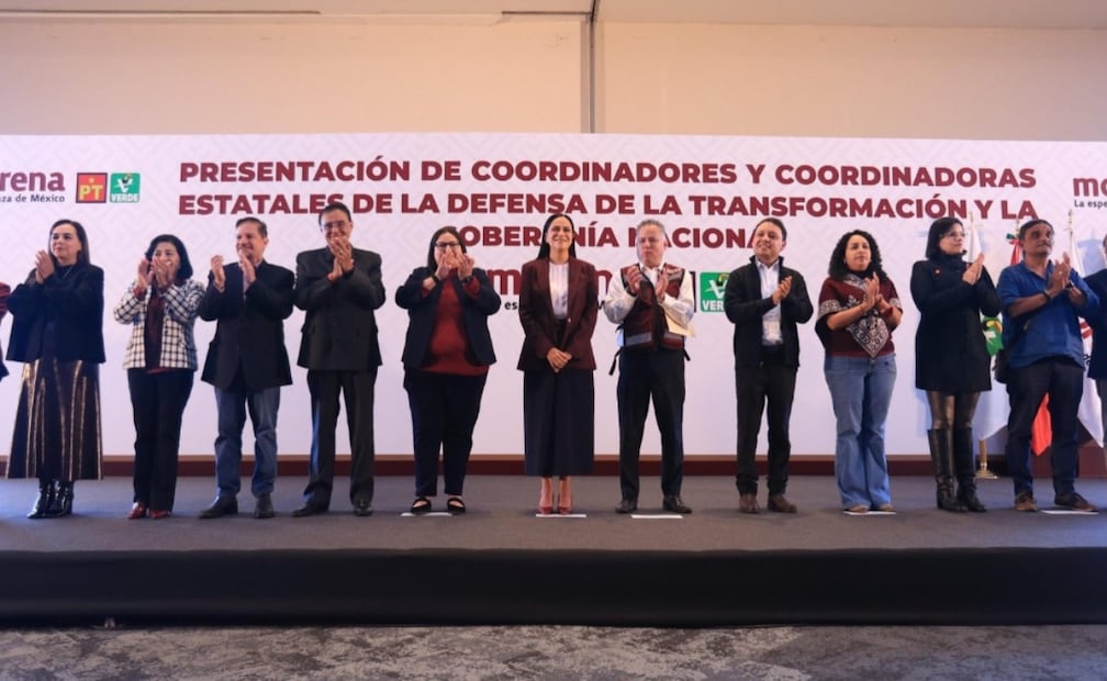 Morena designó a sus coordinadores estatales de la Defensa de la Transformación y la Soberanía Nacional en Querétaro, Santiago Nieto Castillo, y Sinaloa, Imelda Castro Castro. Foto: Especial